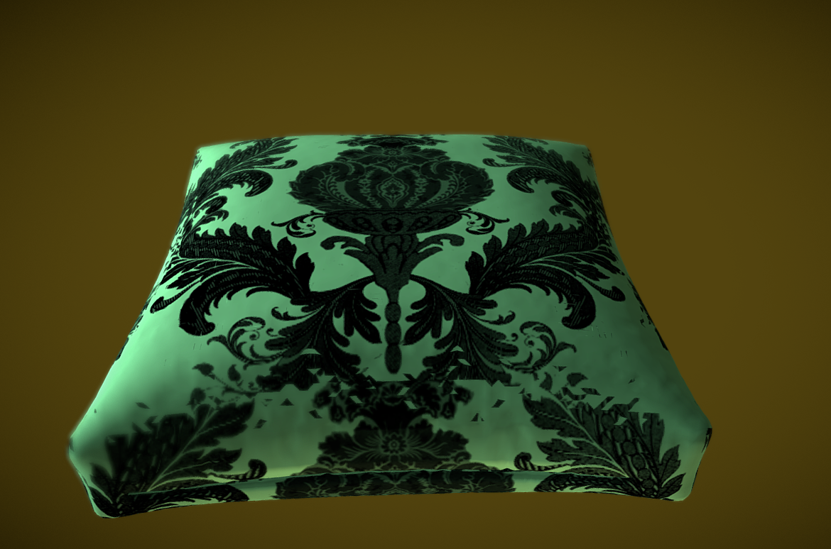 silk pillow for a bed or a sofa – baroque stile 3d model fbx 270823