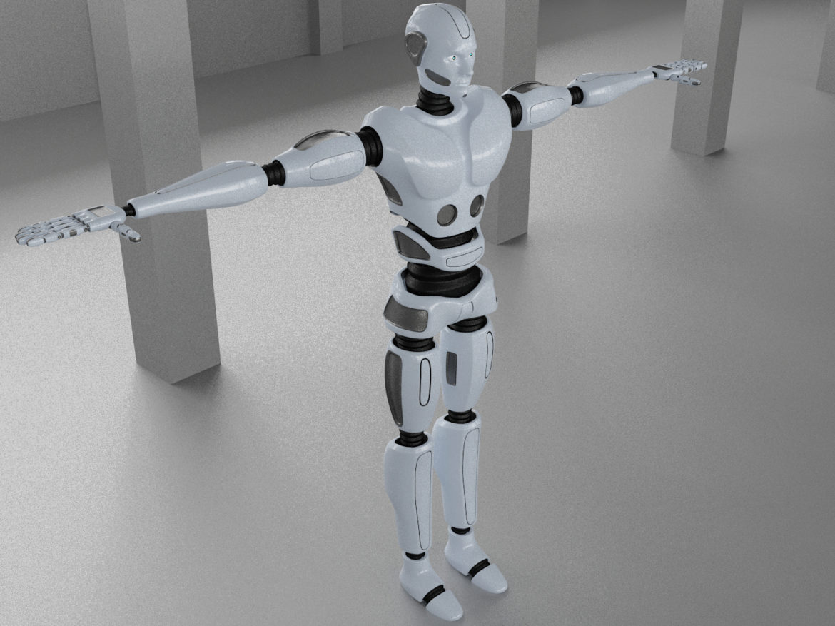 robot man character 3d model 3ds max fbx obj 271009