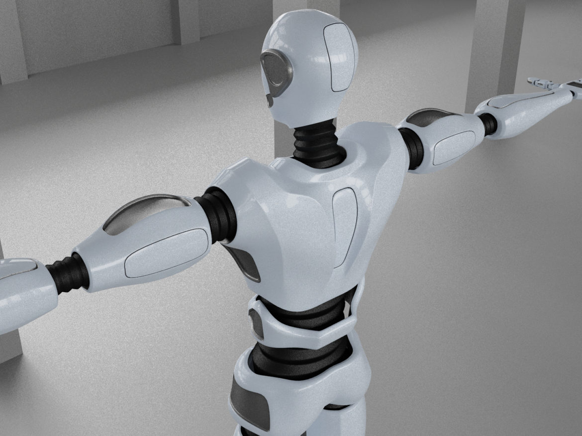 robot man character 3d model 3ds max fbx obj 271013