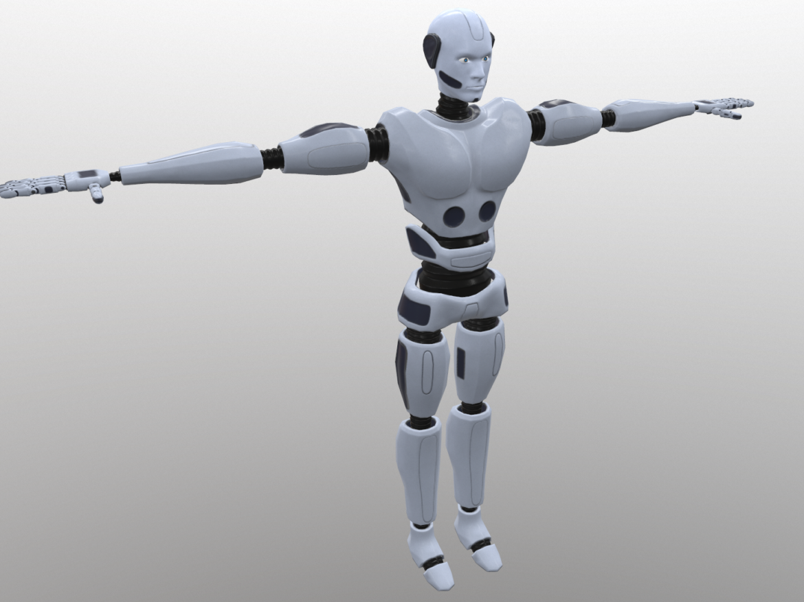 robot man character 3d model 3ds max fbx obj 271016