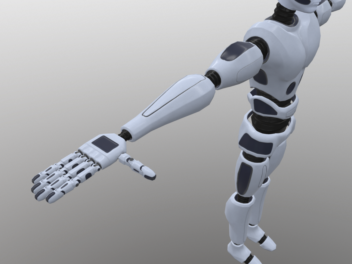 robot man character 3d model 3ds max fbx obj 271017