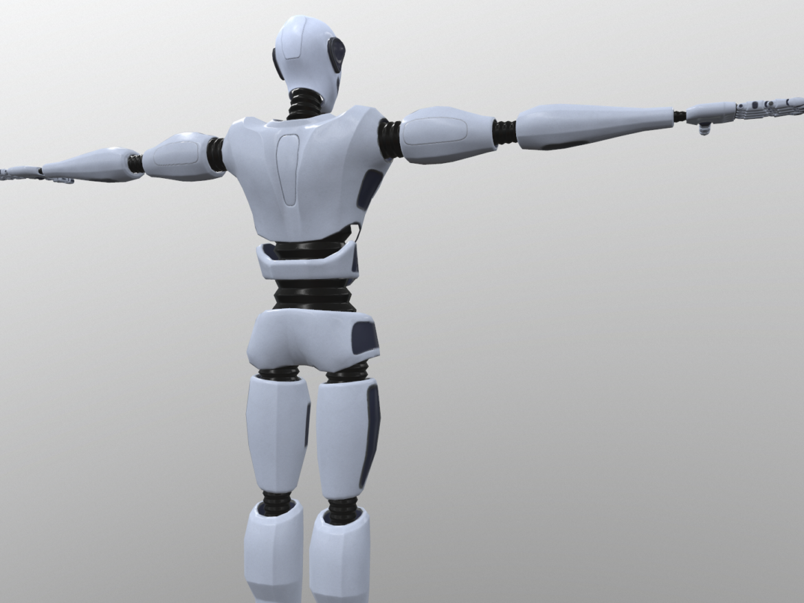 robot man character 3d model 3ds max fbx obj 271018