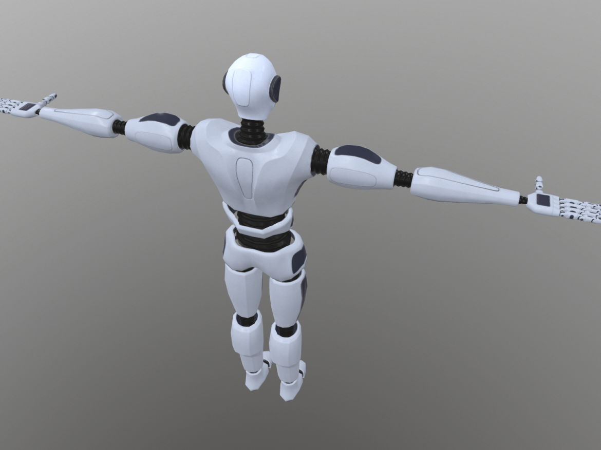 robot man character 3d model 3ds max fbx obj 271019