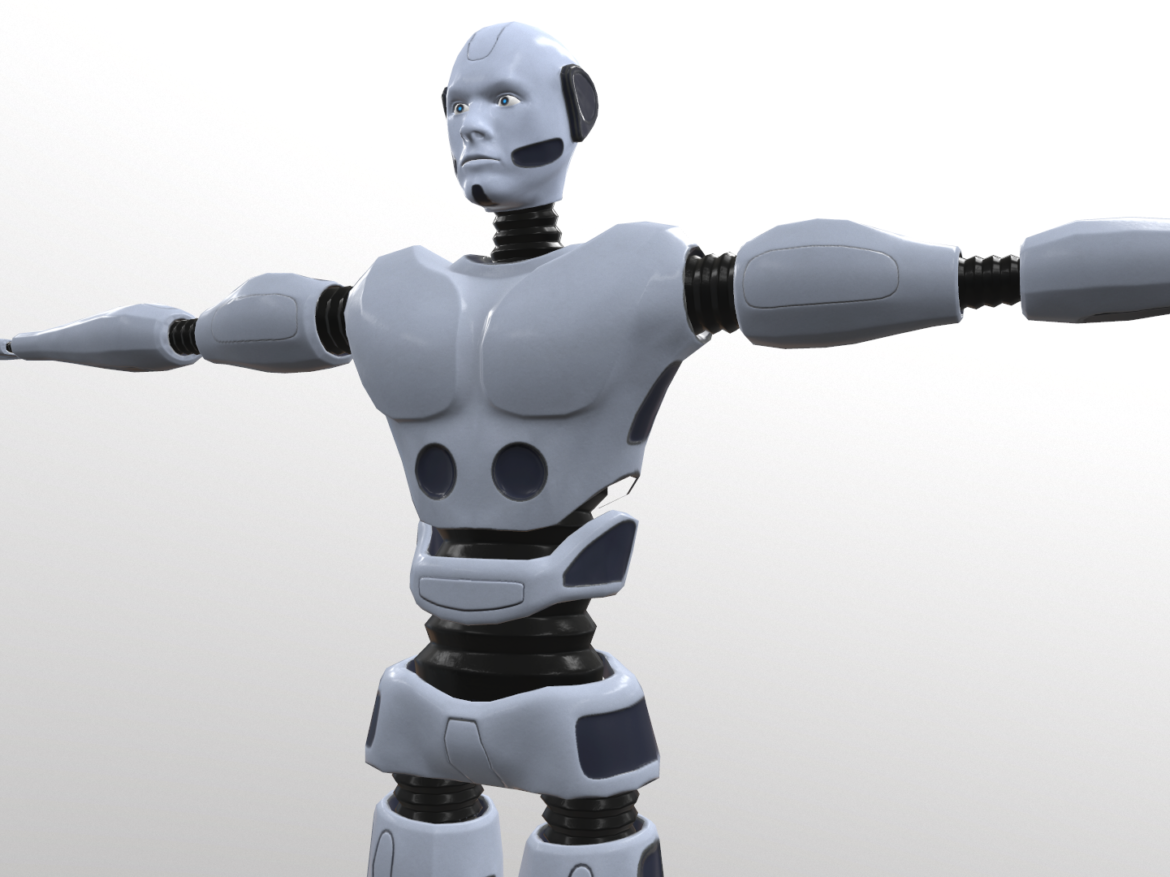 robot man character 3d model 3ds max fbx obj 271020