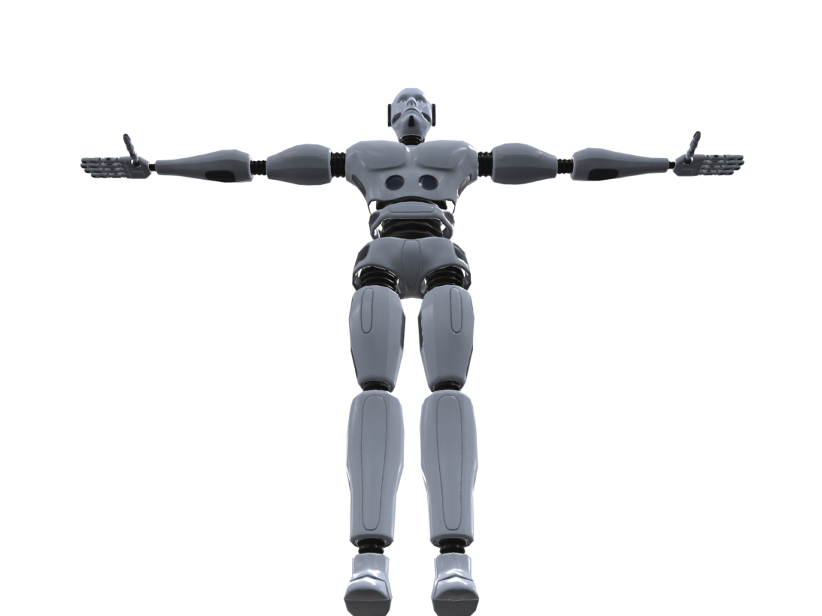 robot man character 3d model 3ds max fbx obj 271023