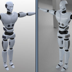 robot man character 3d model 3ds max fbx obj 271027