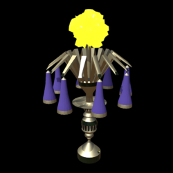 magic lamp of ancient hyperborea – fire flower 3d model fbx 271161