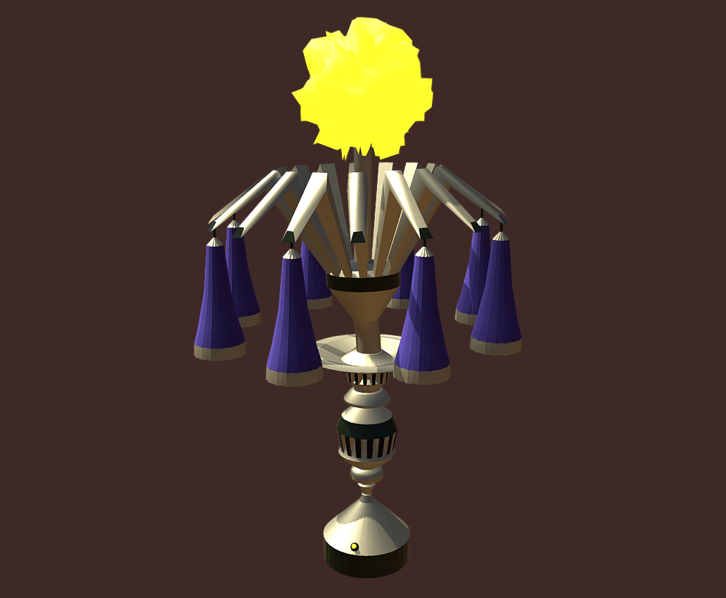 magic lamp of ancient hyperborea – fire flower 3d model fbx 271173