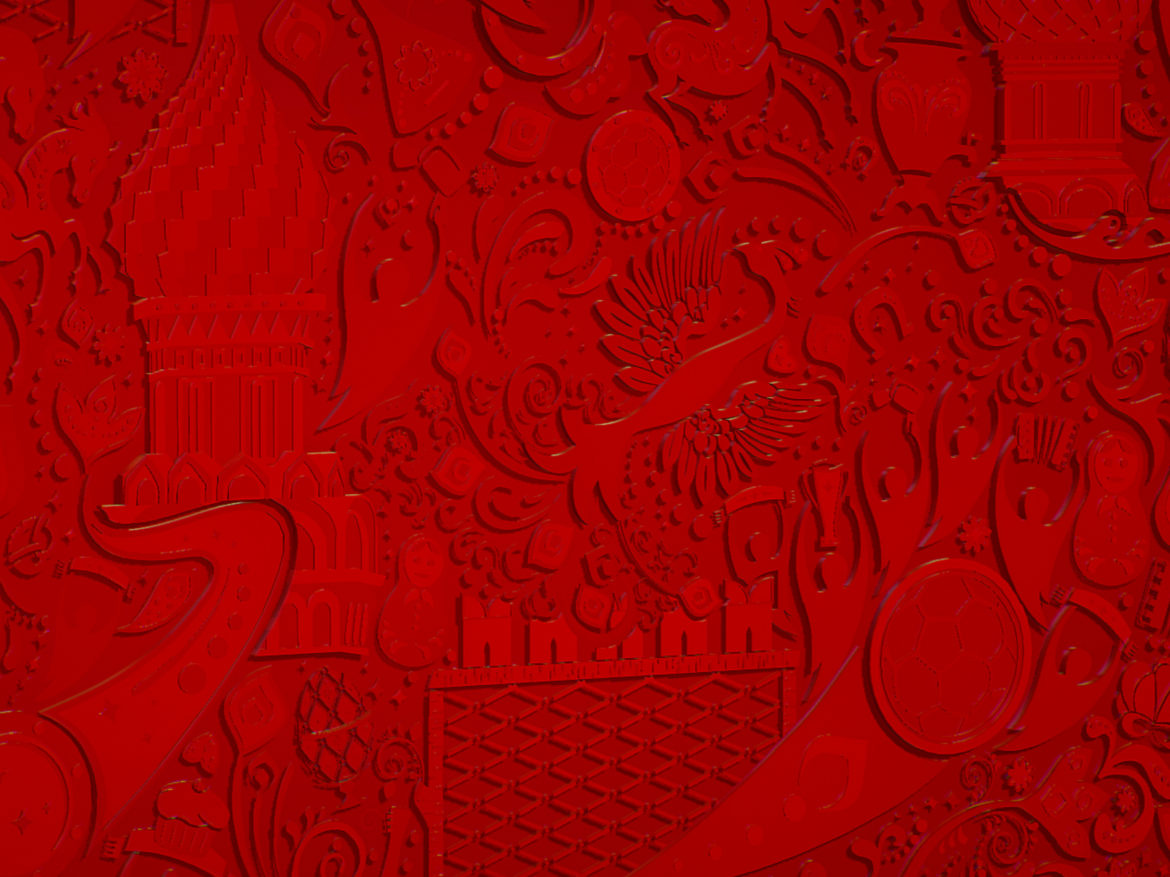 russian geometric tile ornament decoration red 3d model max fbx jpeg jpg ma mb obj 271191