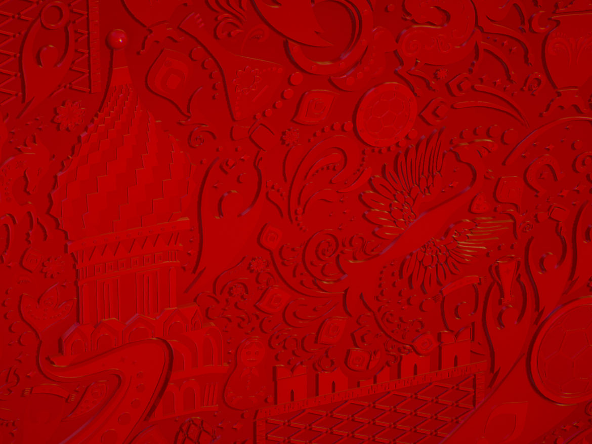 russian geometric tile ornament decoration red 3d model max fbx jpeg jpg ma mb obj 271197