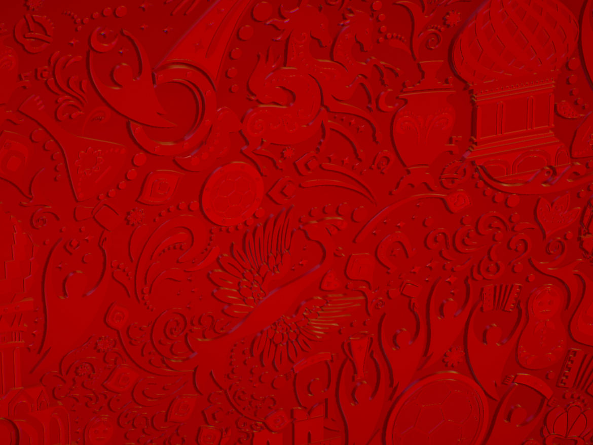 russian geometric tile ornament decoration red 3d model max fbx jpeg jpg ma mb obj 271198