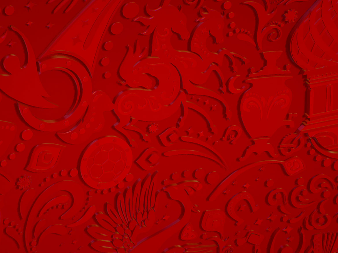 russian geometric tile ornament decoration red 3d model max fbx jpeg jpg ma mb obj 271199