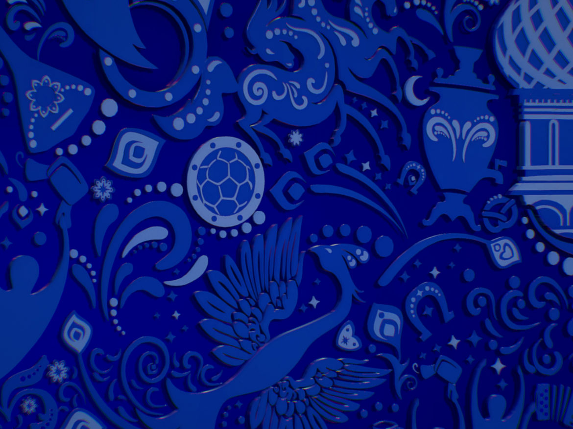 russian geometric tile ornament decoration blue 3d model max fbx jpeg jpg ma mb obj 271246