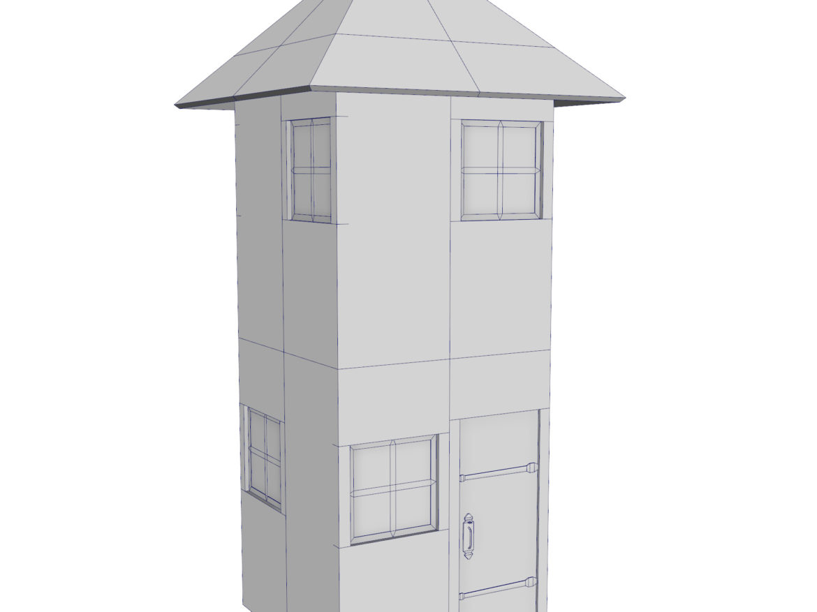 modular brick house set 3d model fbx ma mb 271399