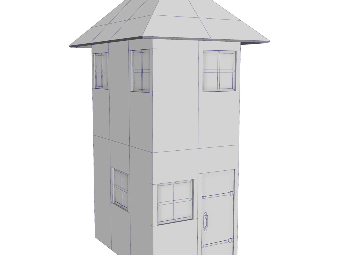 modular brick house set 3d model fbx ma mb 271401