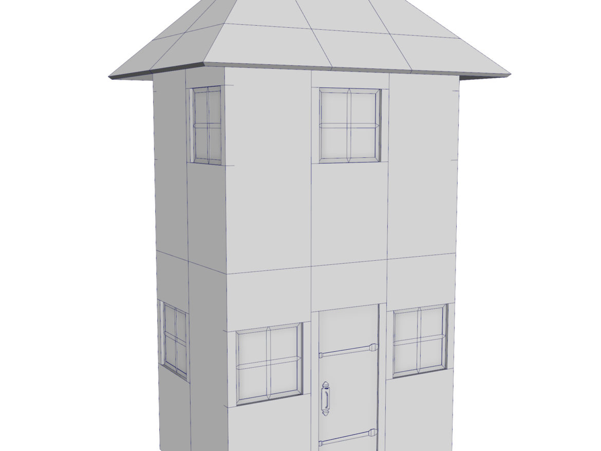 modular brick house set 3d model fbx ma mb 271403