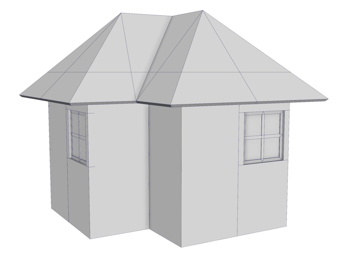 modular brick house set 3d model fbx ma mb 271409