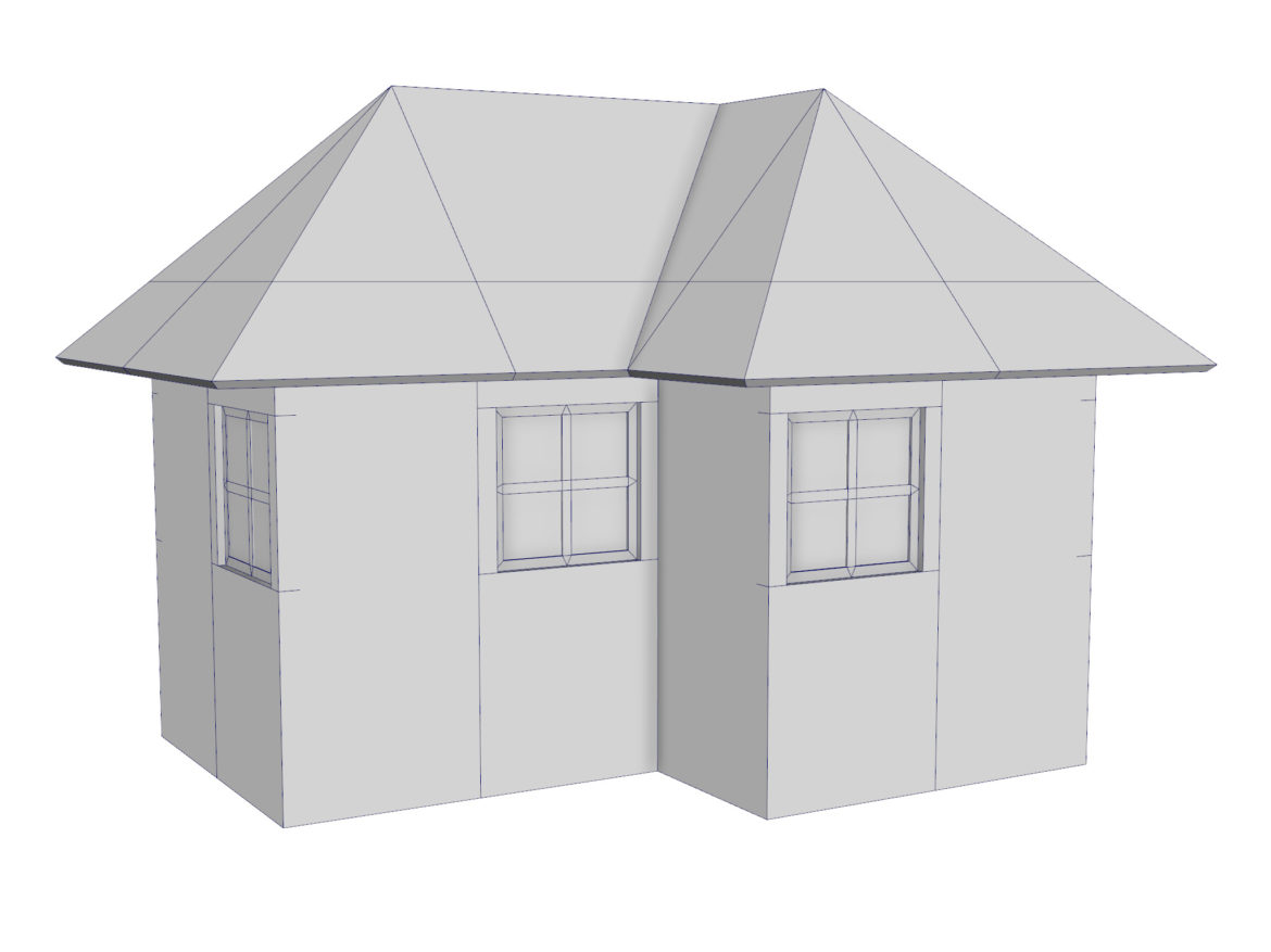 modular brick house set 3d model fbx ma mb 271411