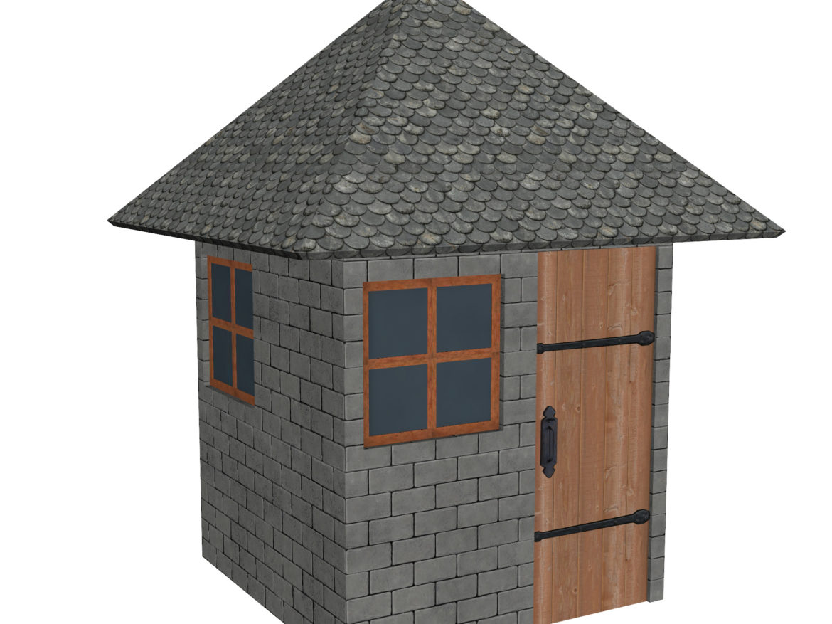 modular brick house set 3d model fbx ma mb 271414