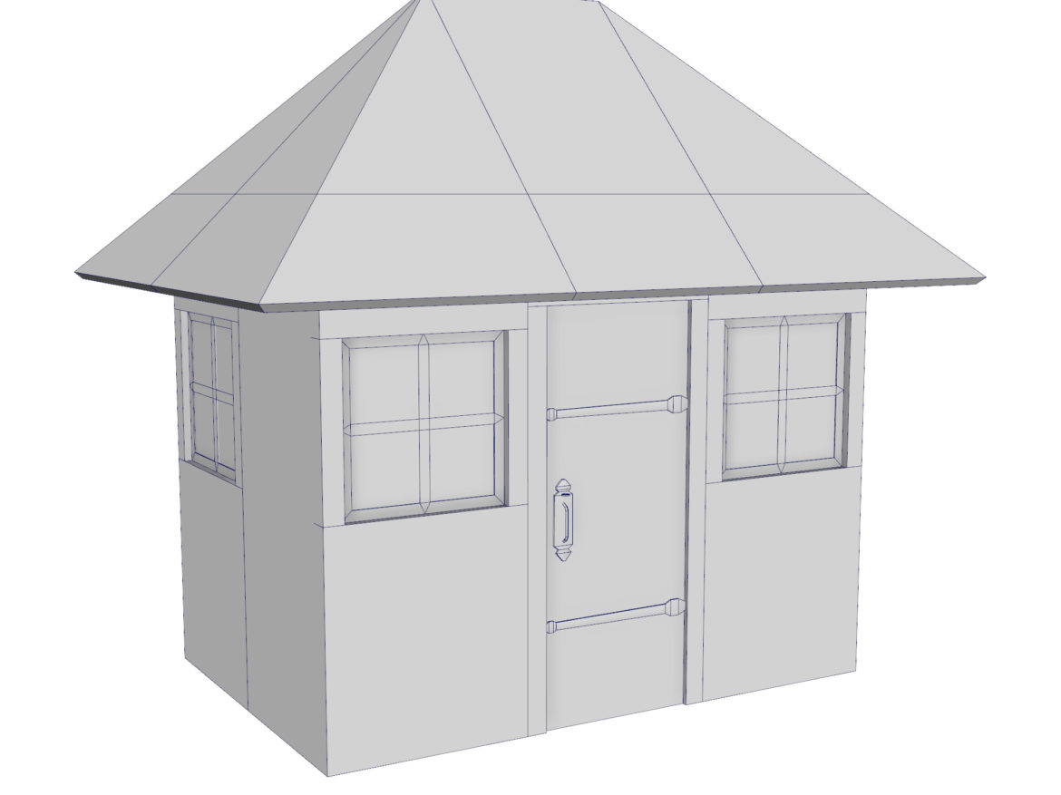 modular brick house set 3d model fbx ma mb 271417