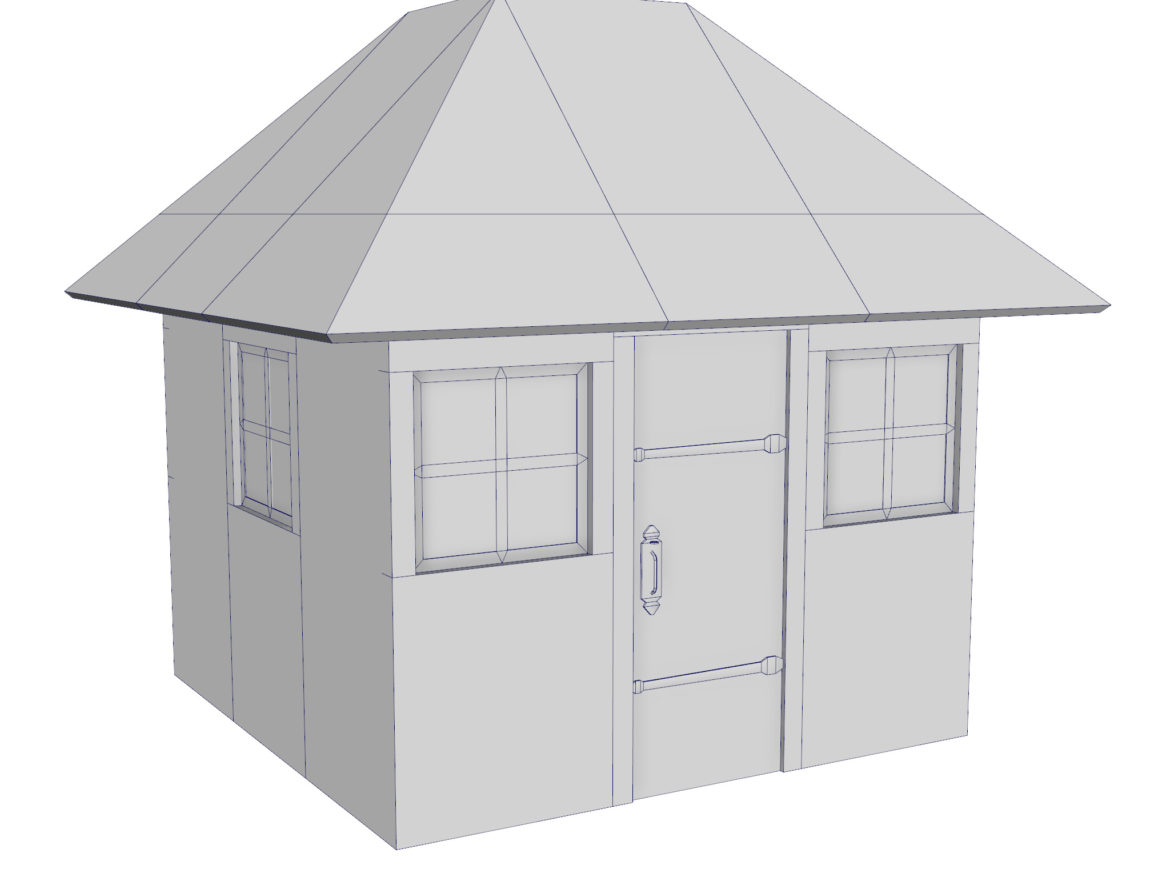 modular brick house set 3d model fbx ma mb 271419