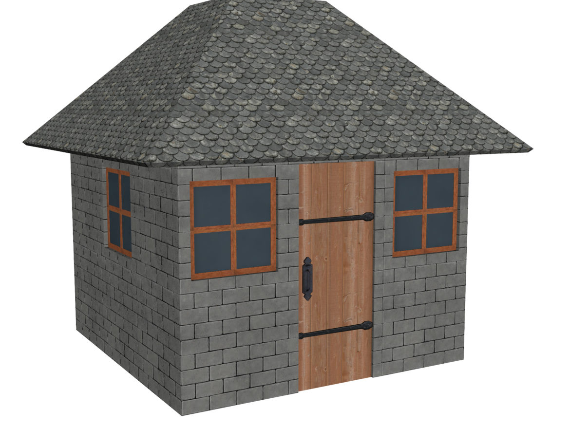 modular brick house set 3d model fbx ma mb 271420