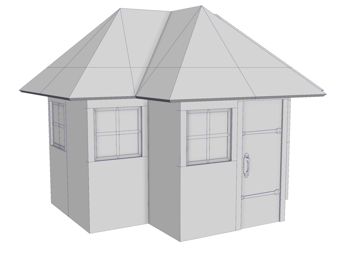 modular brick house set 3d model fbx ma mb 271421