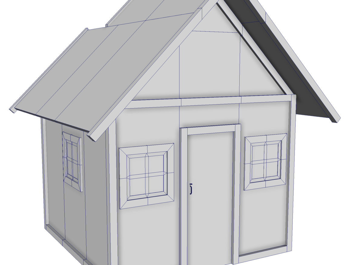 modular wood house set 3d model fbx ma mb 271446