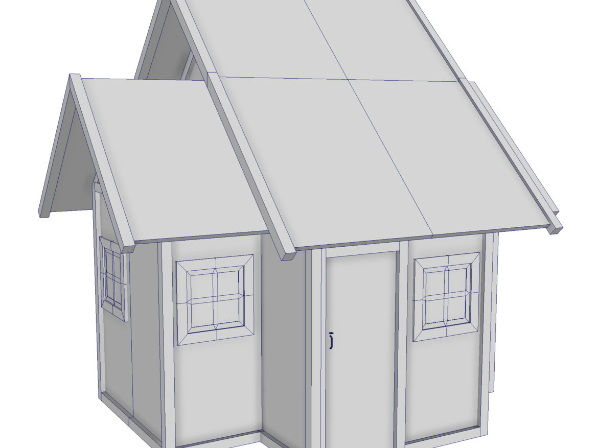 modular wood house set 3d model fbx ma mb 271450