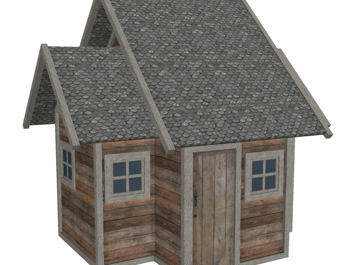 modular wood house set 3d model fbx ma mb 271451