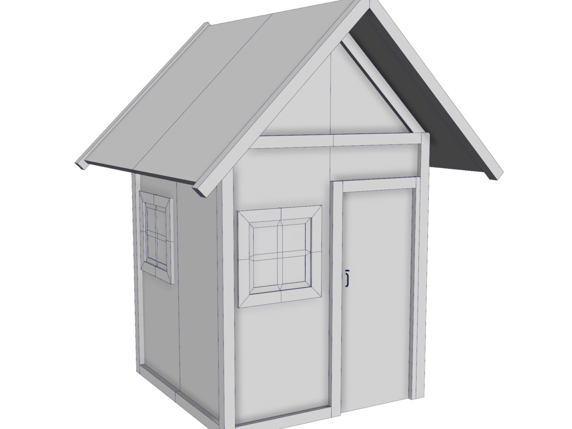 modular wood house set 3d model fbx ma mb 271452