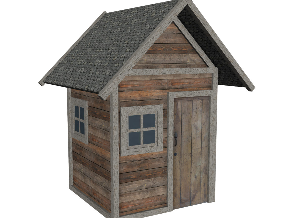 modular wood house set 3d model fbx ma mb 271453
