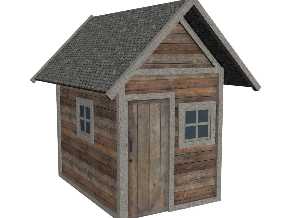 modular wood house set 3d model fbx ma mb 271455
