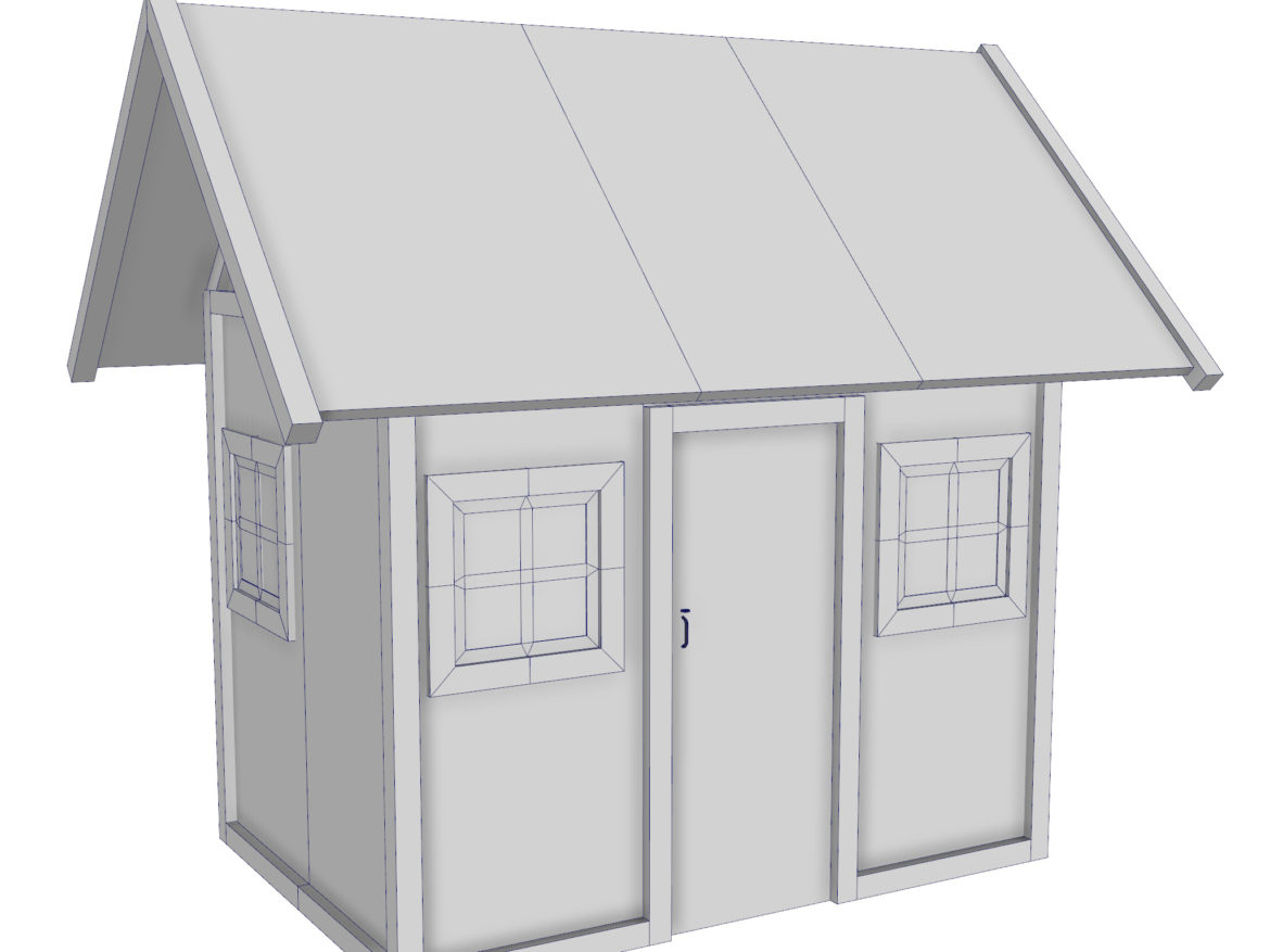 modular wood house set 3d model fbx ma mb 271456