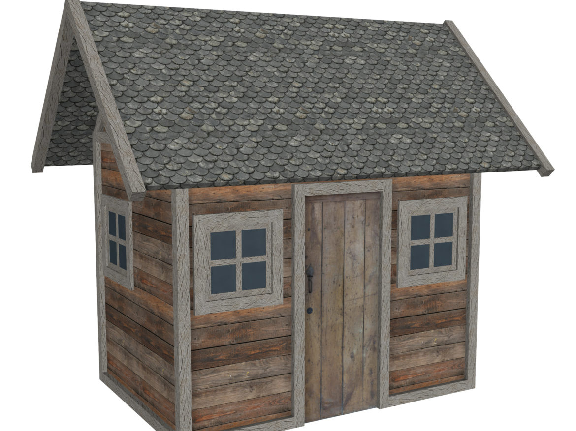 modular wood house set 3d model fbx ma mb 271457