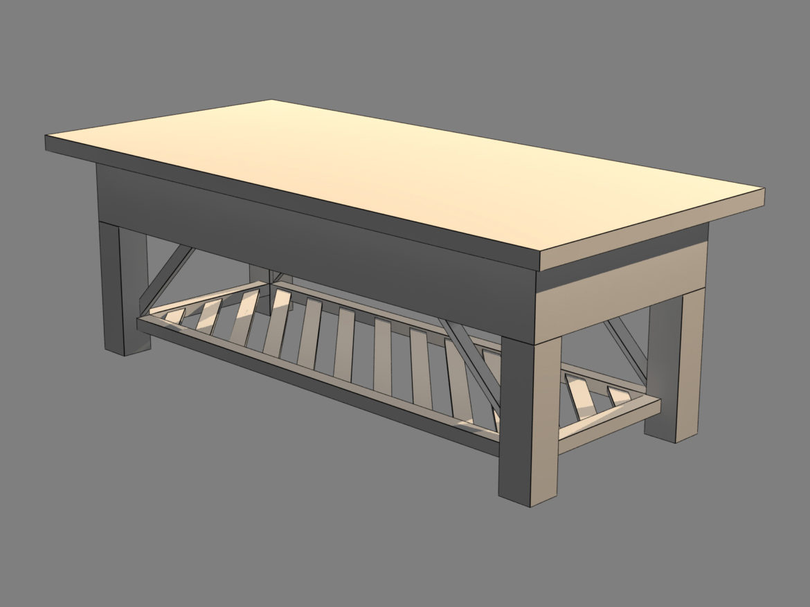 coffee table v2 3d model max fbx obj 271486