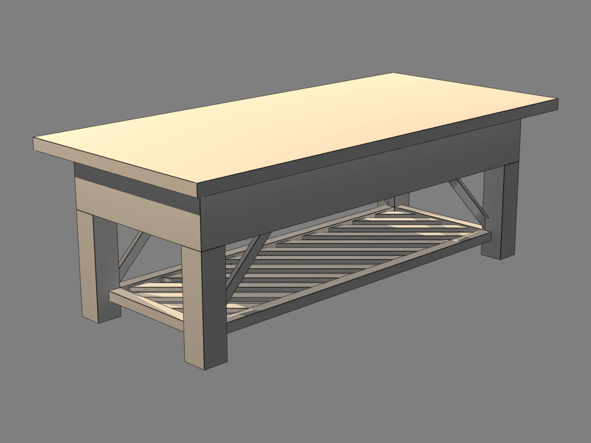 coffee table v2 3d model max fbx obj 271488