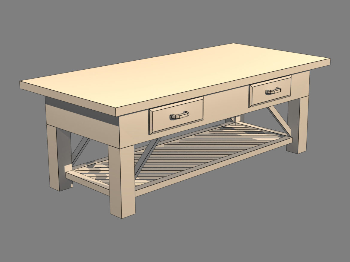 coffee table v2 3d model max fbx obj 271490