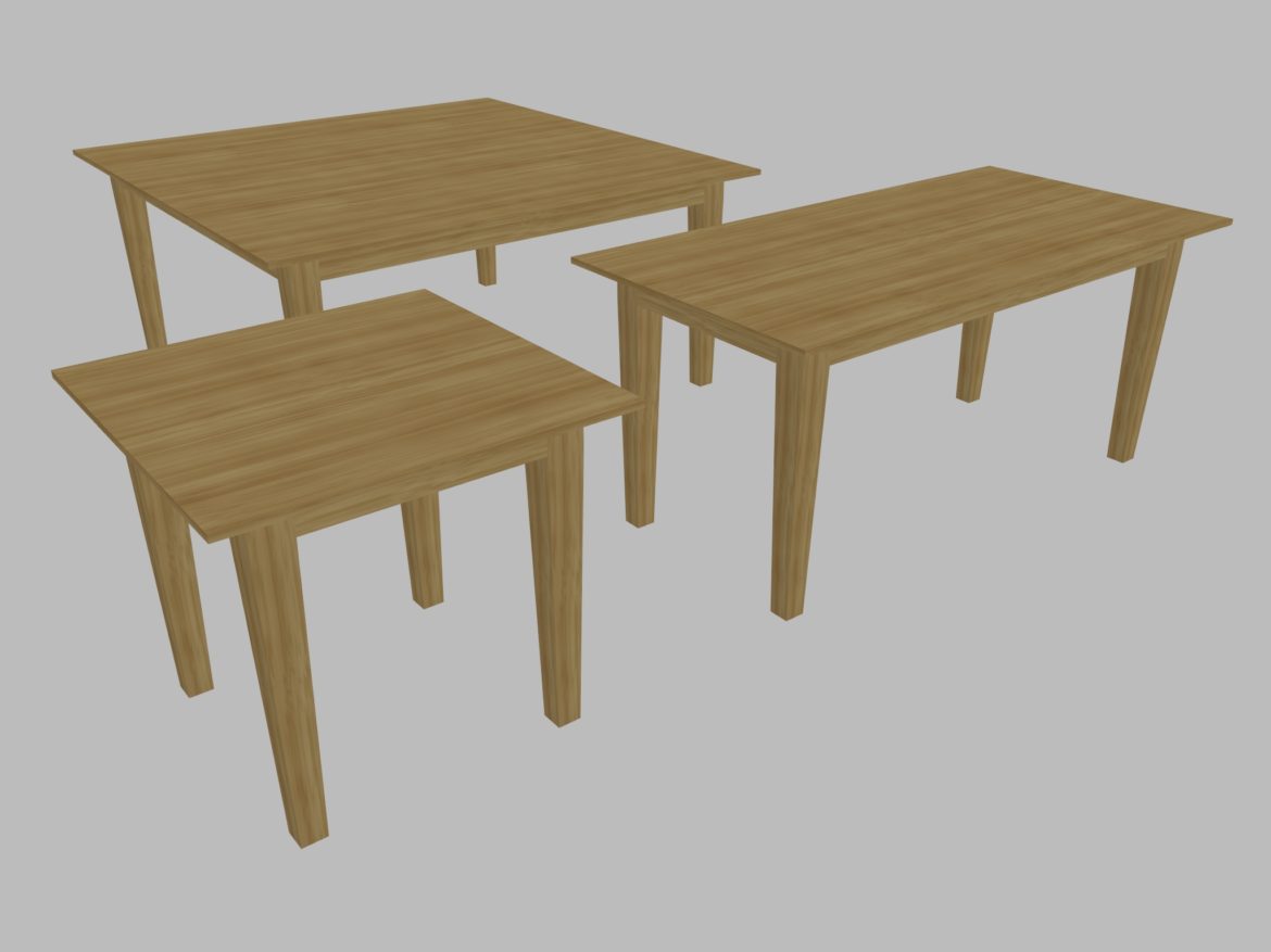 table – three sizes 3d model 3ds fbx ma mb obj 271506