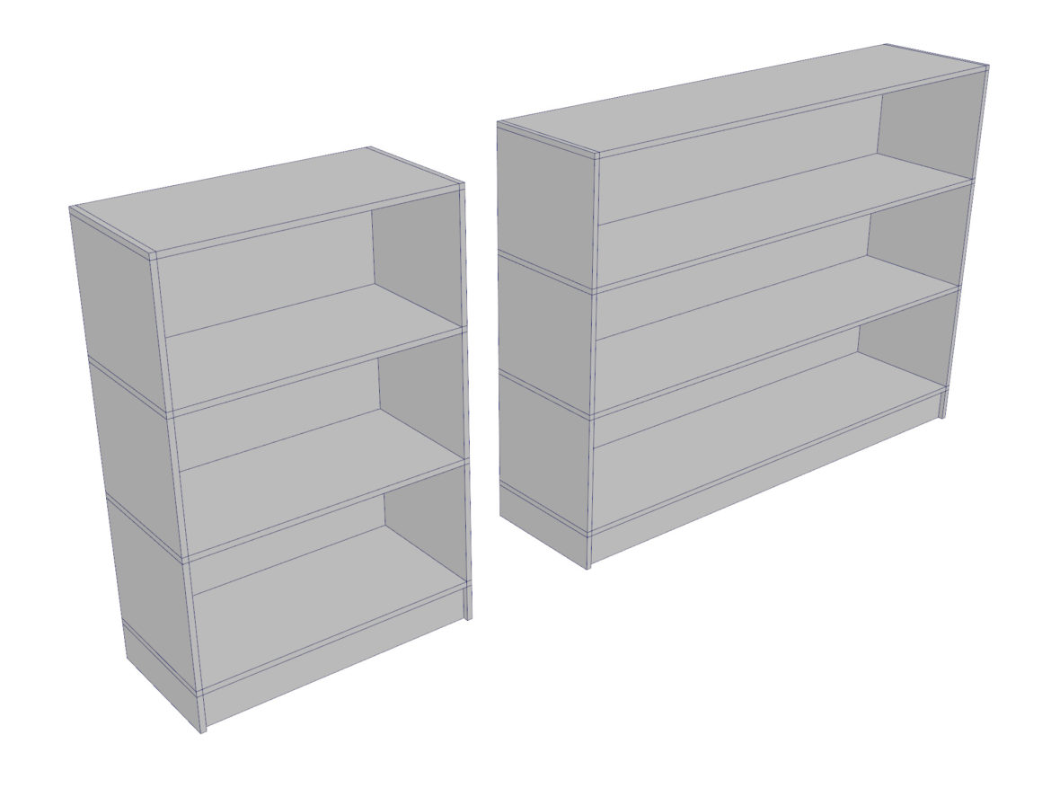bookcase – two sizes 3d model 3ds fbx ma mb obj 271541