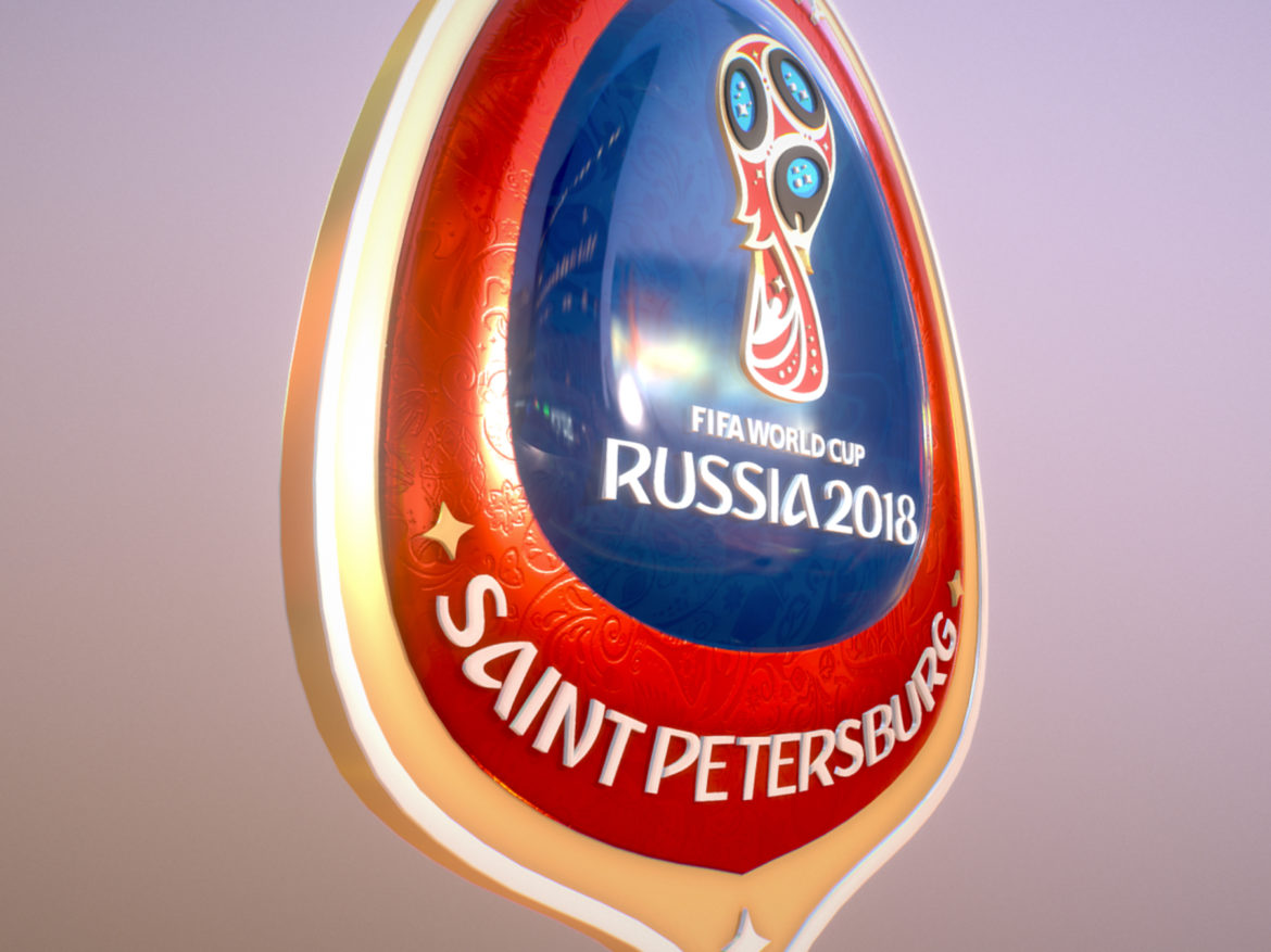 saint-petersburg host city russia 2018 symbol 3d model max  fbx jpeg jpg ma mb obj 271669
