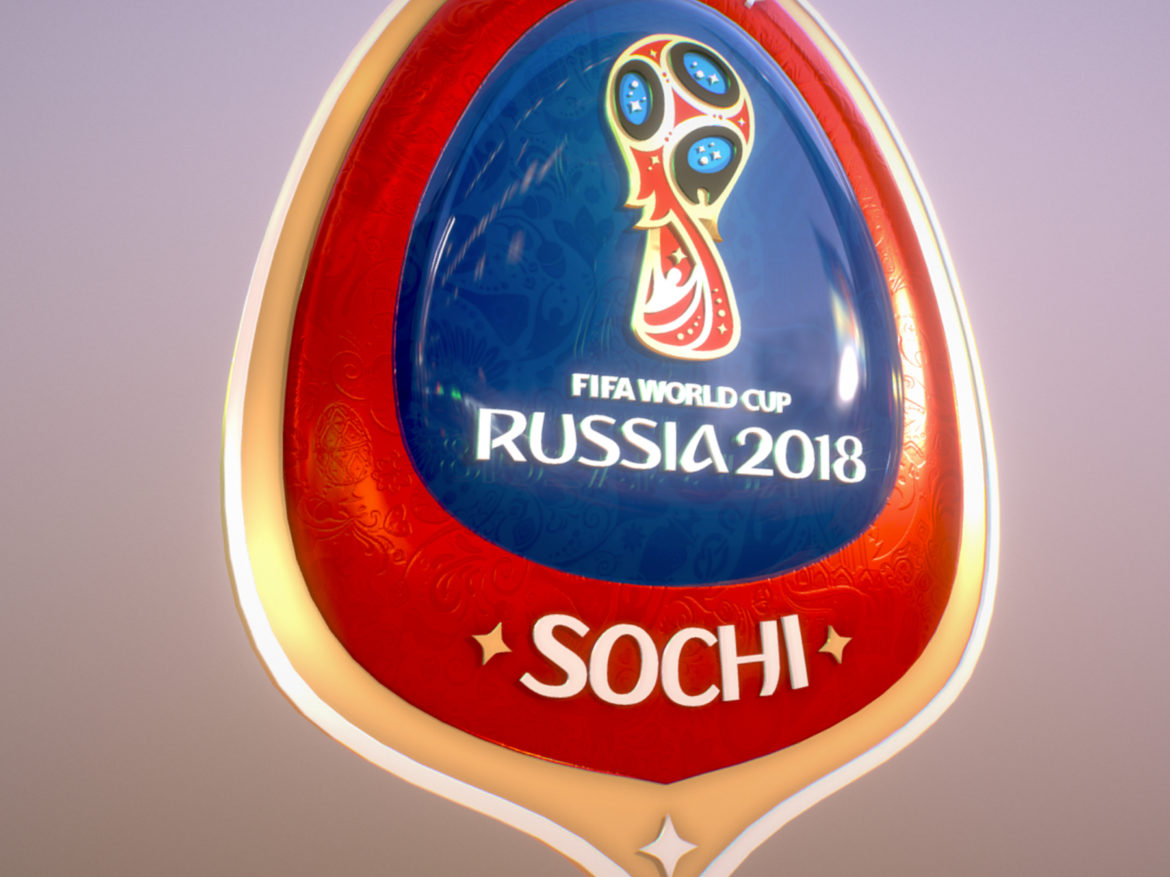 sochi host city world cup russia 2018 symbol 3d model max  fbx ma mb obj 271708