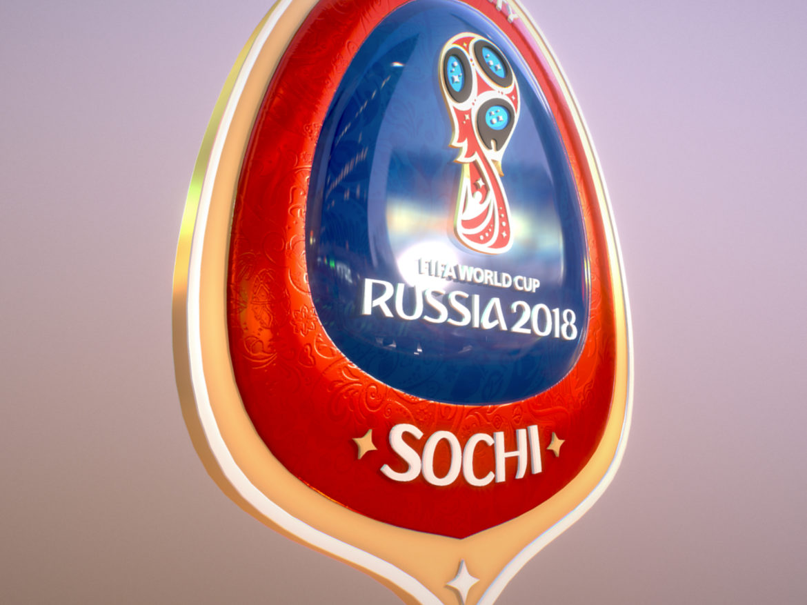 sochi host city world cup russia 2018 symbol 3d model max  fbx ma mb obj 271709