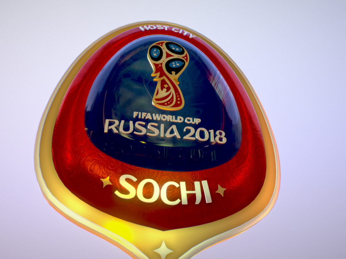 sochi host city world cup russia 2018 symbol 3d model max  fbx ma mb obj 271712