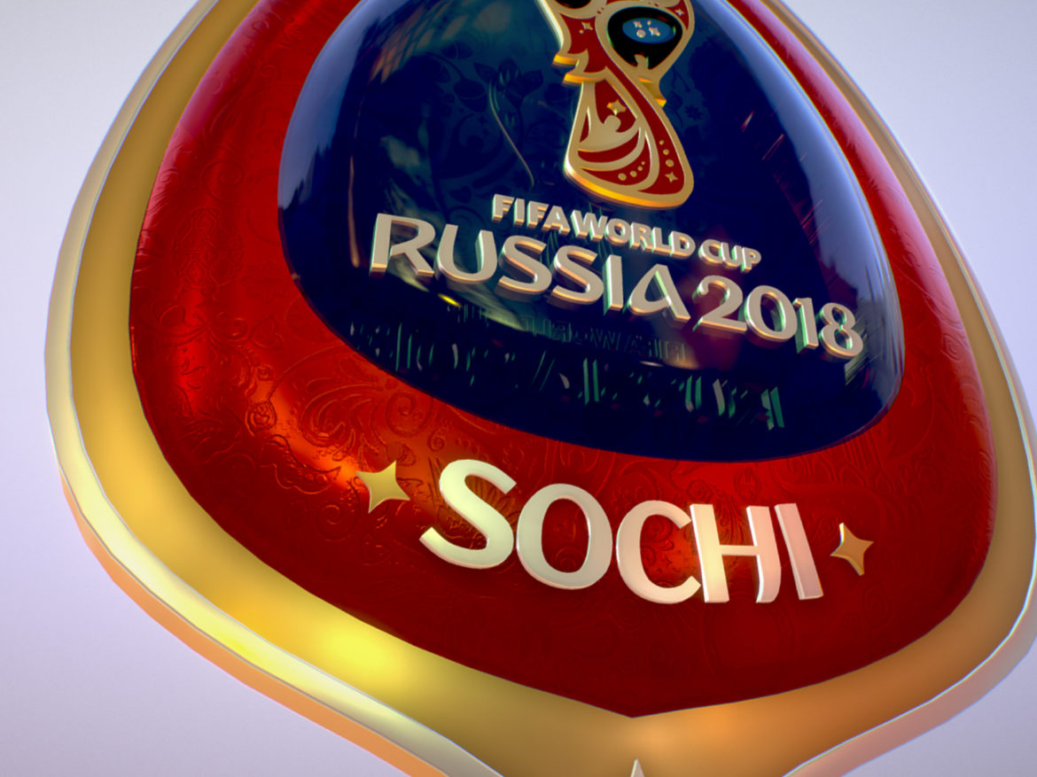 sochi host city world cup russia 2018 symbol 3d model max  fbx ma mb obj 271713