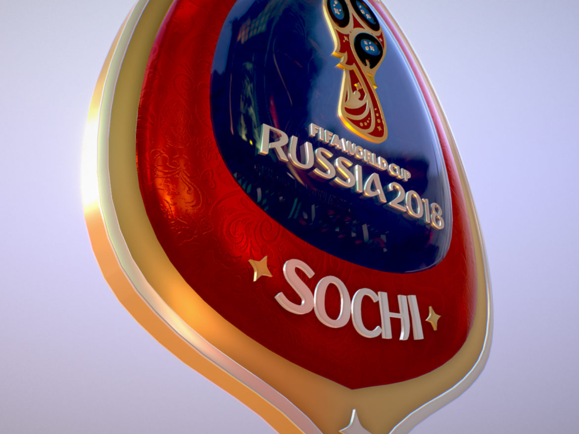 sochi host city world cup russia 2018 symbol 3d model max  fbx ma mb obj 271714