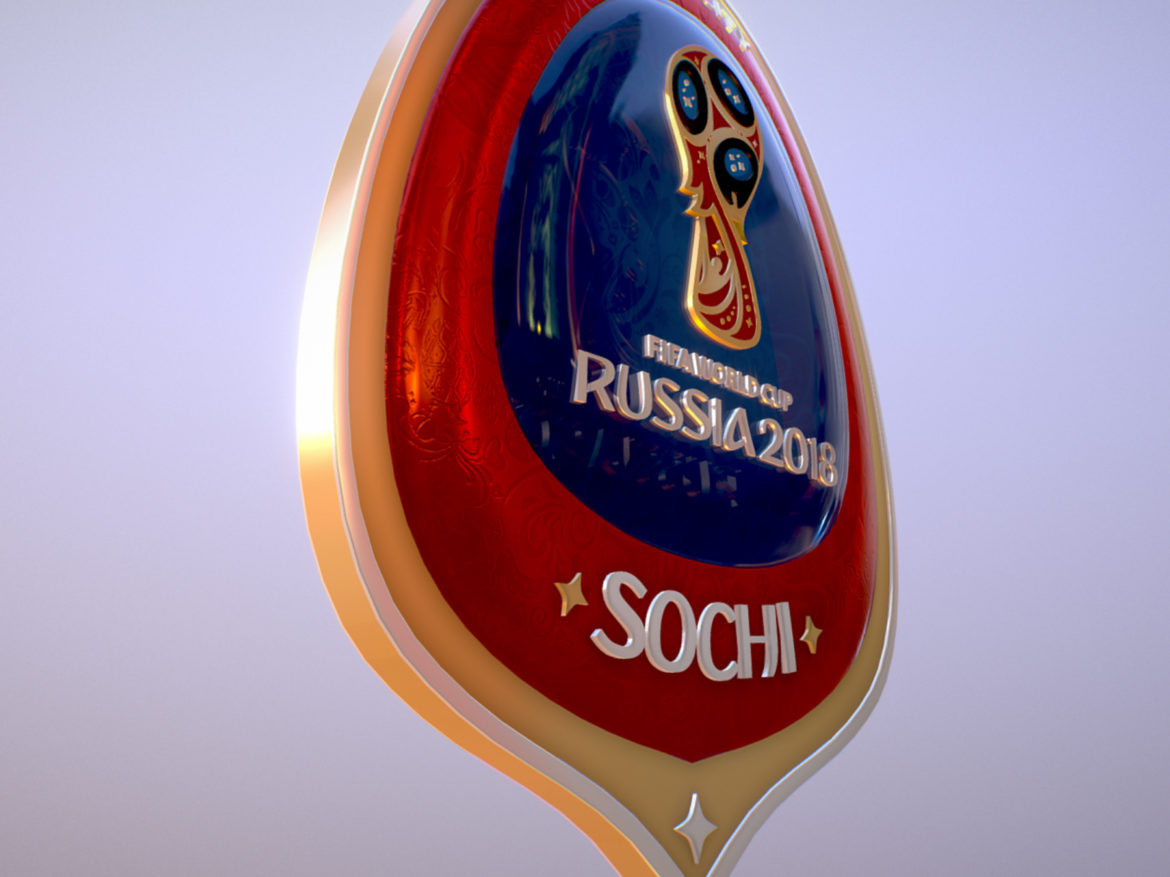 sochi host city world cup russia 2018 symbol 3d model max  fbx ma mb obj 271715