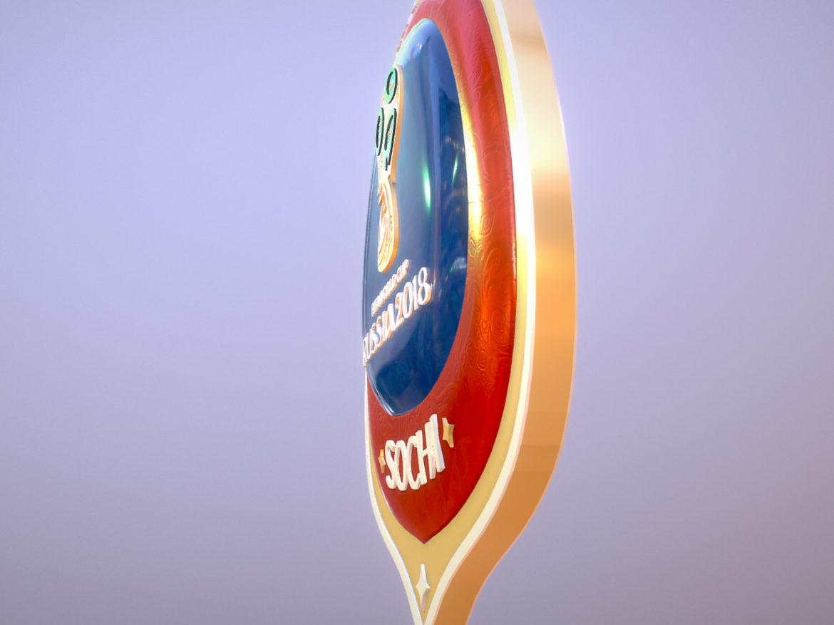 sochi host city world cup russia 2018 symbol 3d model max  fbx ma mb obj 271716