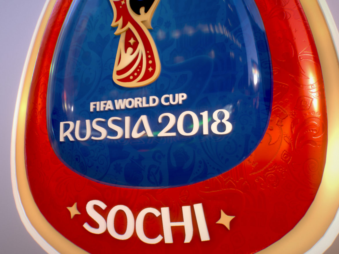 sochi host city world cup russia 2018 symbol 3d model max  fbx ma mb obj 271717