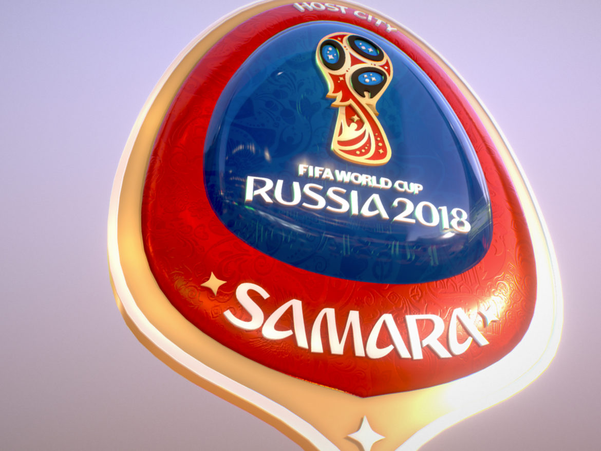 samara host city world cup russia 2018 symbol 3d model max  fbx jpeg jpg ma mb obj 271812